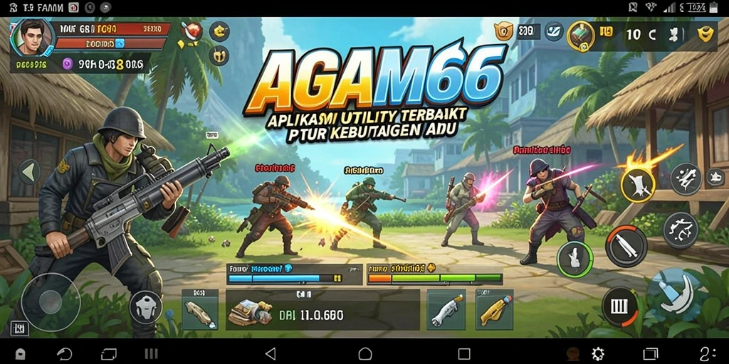 Tampilan utama AGAM66 dengan antarmuka aplikasi Utility yang menarik.