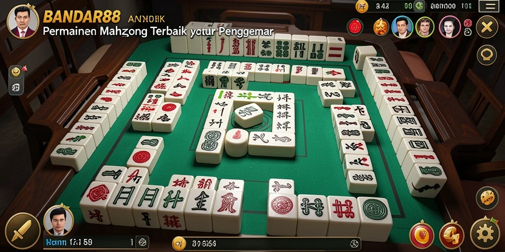 Tampilan gameplay Mahjong yang mendebarkan dan interaktif.