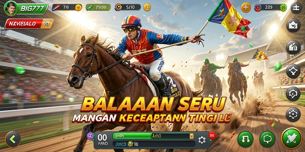 Gameplay seru dalam balapan dengan mobil cepat dan trek menarik.