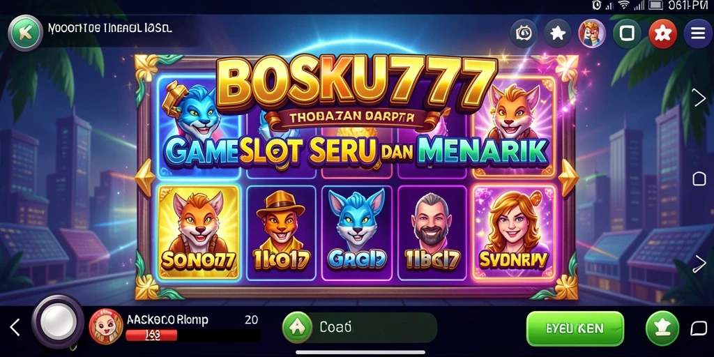 Tampilan menarik gameplay slot BOSKU777 dengan grafis yang apik.