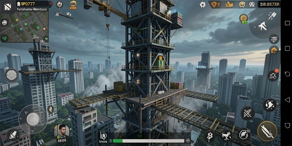 Tampilan gameplay menara pertahanan yang seru dan menantang.