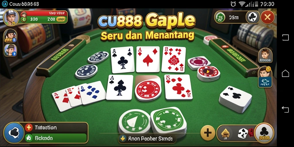 Tampilan menarik dari gameplay Gaple di CU888 yang mengasyikkan.