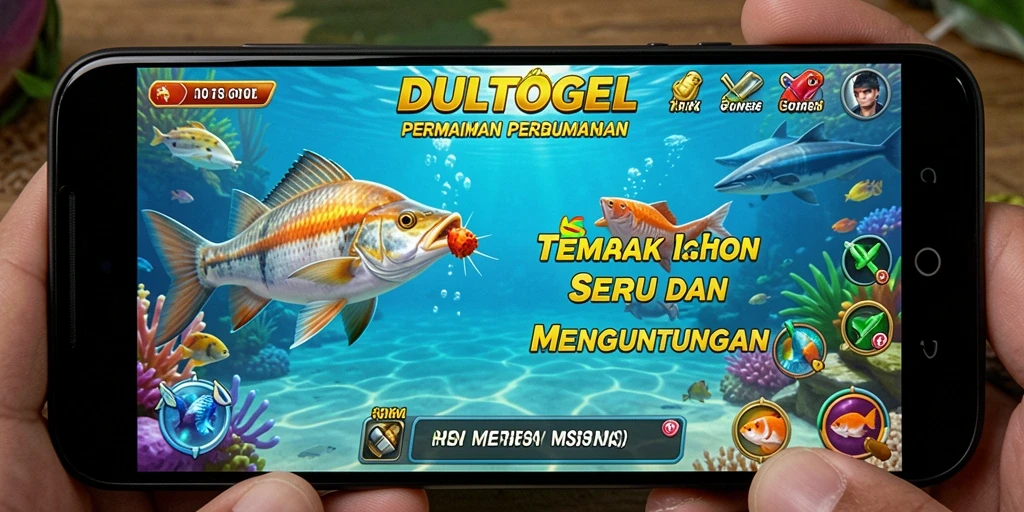 Screenshot gameplay DULTOGEL menampilkan aksi seru menembak ikan.