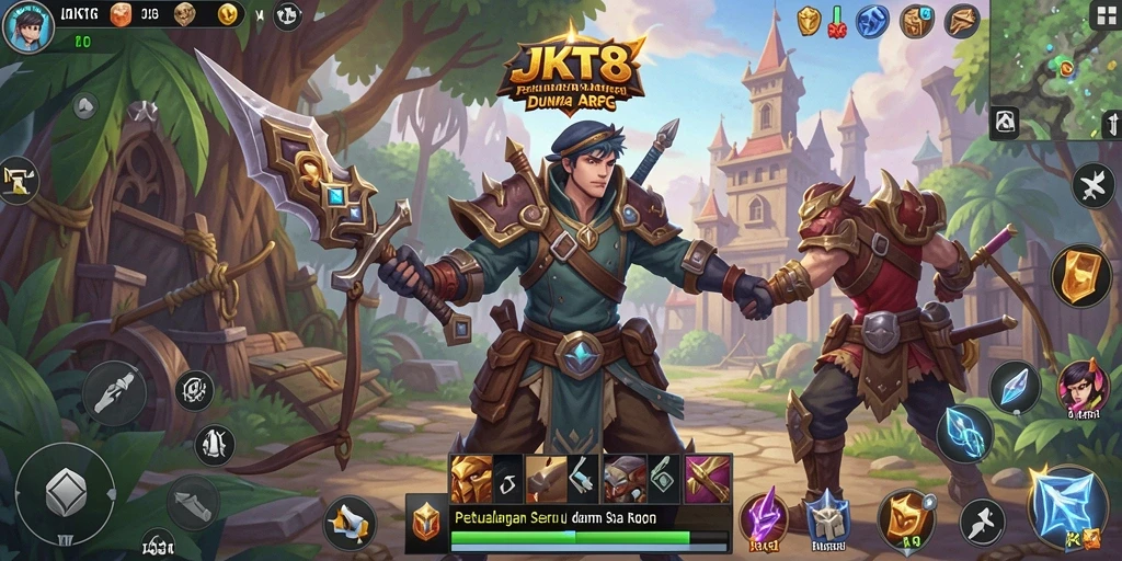 Tampilan gameplay JKT8 yang seru dan menantang dalam dunia ARPG.