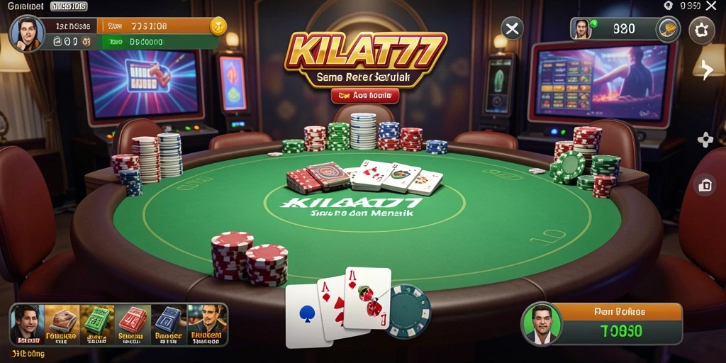 Screenshot gameplay KILAT77 menunjukkan aksi seru permainan Poker.
