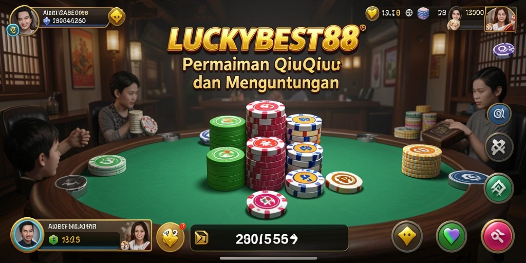 Tampilan menarik dari gameplay QiuQiu di LUCKYBEST88.
