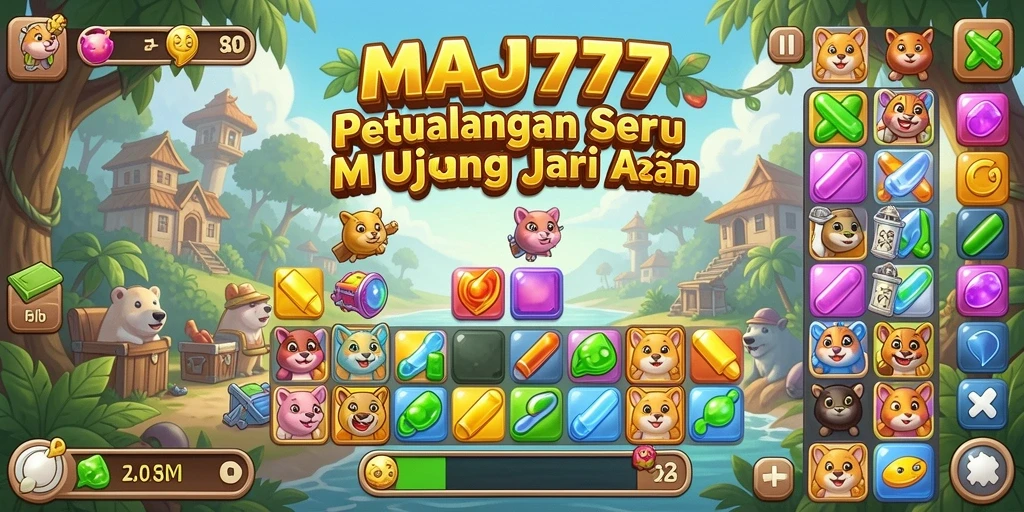 Tampilan menarik dari gameplay MAJ777 dengan warna-warna cerah.