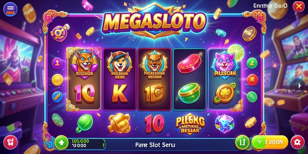 Tampilan gameplay seru dari MEGASLOTO dengan fitur menarik.
