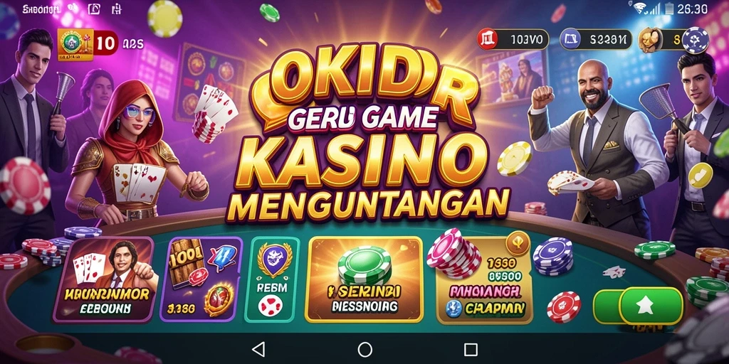 Gameplay seru dan menantang dalam aplikasi Kasino OKIDR.