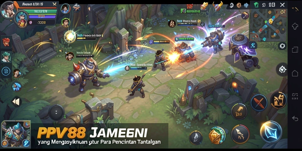 Screenshot gameplay PPV88 yang menunjukkan pertempuran strategis yang intens.