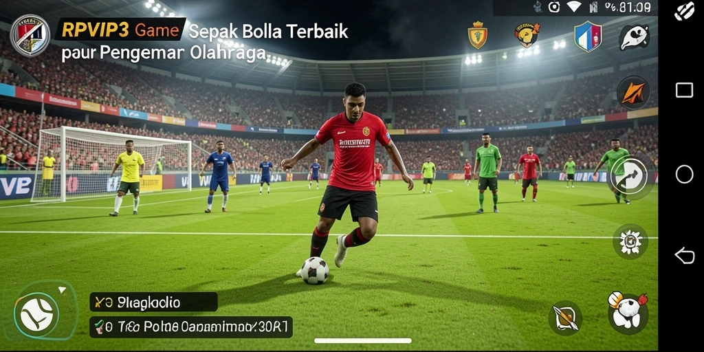 Screenshot RPVIP3 menampilkan aksi seru para pemain di lapangan.