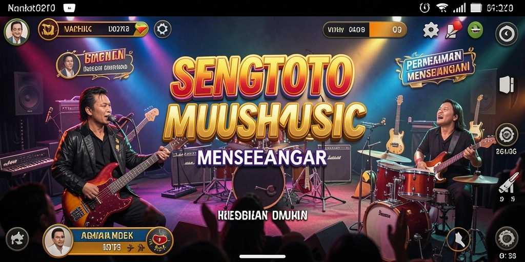 Screenshot gameplay SENGTOTO yang menunjukkan tantangan musik seru.