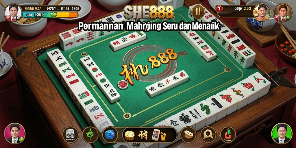 Tampilan gameplay Mahjong yang menarik dan menantang.