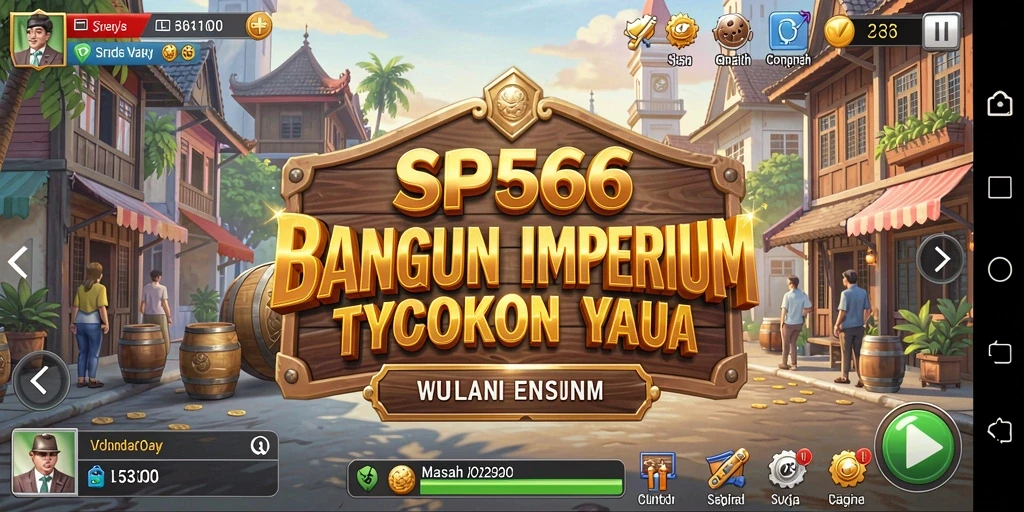 Tampilan gameplay menarik dari SP666 yang menunjukkan pembangunan perusahaan Tycoon.