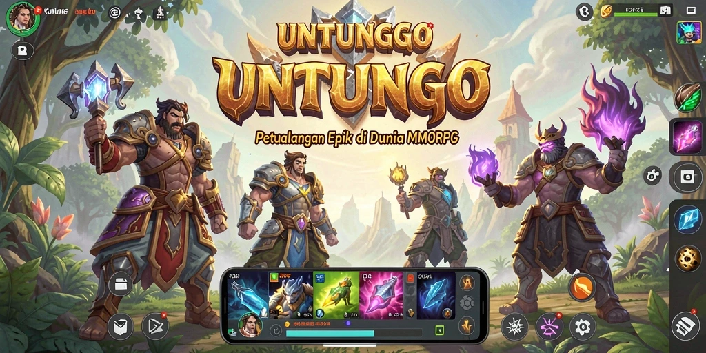 Gameplay seru dalam UNTUNGGO dengan aksi pertarungan yang mendebarkan.